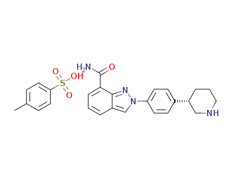 2-[4-((3S)-3-piperidinyl)phenyl]-2H-indazole-7-carboxamide p-toluenesulfonic acid salt