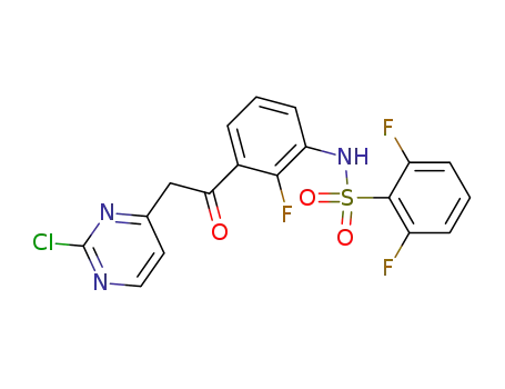 N-(3-(2-(2-chloropyrimidin-4-yl)acetyl)-2-fluorophenyl)-2,6-difluorobenzenesulfonamide