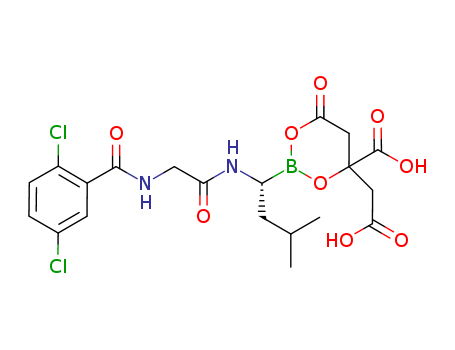 1201902-80-8,MLN9708,4-Carboxy-2-[(1R)-1-[[2-[(2,5-dichlorobenzoyl)amino]acetyl]amino]-3-methylbutyl]-6-oxo-1,3,2-dioxaborinane-4-acetic acid; Ixazomib