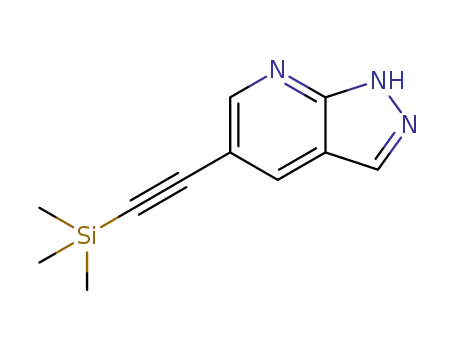 5-((trimethylsilyl) ethynyl)-1H-pyrazolo[3,4-b]pyridine