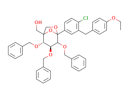 {(2S,3S)-3,4,5-tris-benzyloxy-5-[4-chloro-3-(4-ethoxy-benzyl)-phenyl]-6,8-dioxa-bicyclo[3.2.1]oct-1-yl}-methanol