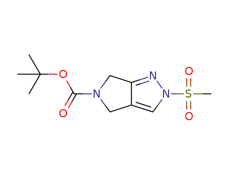 Molecular Structure of 1226781-82-3 (tert-butyl 2-(Methylsulfonyl)-4,6-dihydropyrrolo[3,4-c]pyrazole-5(2H)-carboxylate)