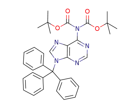 di-tert-butyl (9-trityl-9H-purin-6-yl)-di-carbamate