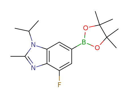 4-FLUORO-1-ISOPROPYL-2-METHYL-6-(4,4,5,5-TETRAMETHYL-[1,3,2]DIOXABOROLAN-2-YL)-1H-BENZOIMIDAZOLE