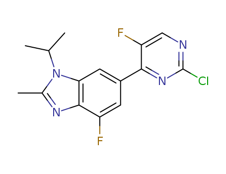 1231930-42-9,1H-BenziMidazole, 6-(2-chloro-5-fluoro-4-pyriMidinyl)-4-fluoro-2-Methyl-1-(1-Methylethyl)-,1231930-42-9