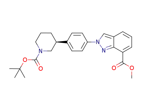 2-[4-((3S)-(tertbutoxycarbonyl)piperidin-3-yl)phenyl]-2H-indazole-7-carboxylic acid methyl ester