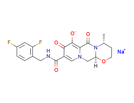 1051375-19-9,GSK1349572 sodiuM salt,2H-Pyrido[1',2':4,5]pyrazino[2,1-b][1,3]oxazine-9-carboxamide, N-[(2,4-difluorophenyl)methyl]-3,4,6,8,12,12a-hexahydro-7-hydroxy-4-methyl-6,8-dioxo-, sodium salt; Dolutegravir sodium