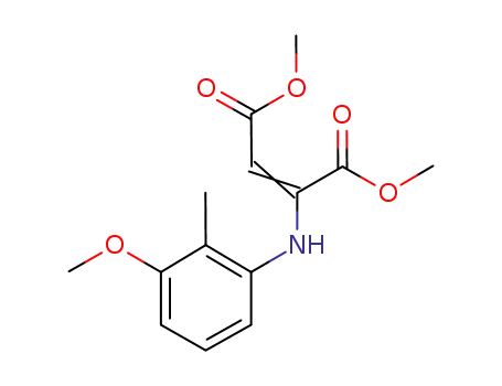 Molecular Structure of 801281-88-9 (2-Butenedioic acid, 2-[(3-methoxy-2-methylphenyl)amino]-, dimethyl
ester)