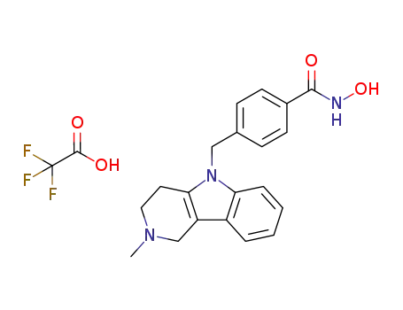 N-Hydroxy-4-((2-methyl-3,4-dihydro-1H-pyrido[4,3-b]indol-5(2H)-yl)methyl)benzamide 2,2,2-trifluoroacetate