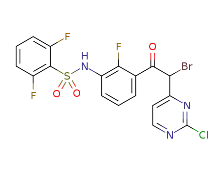 N-(3-(2-bromo-2-(2-chloropyrimidin-4-yl)acetyl)-2-fluorophenyl)-2,6-difluorobenzenesulfonamide