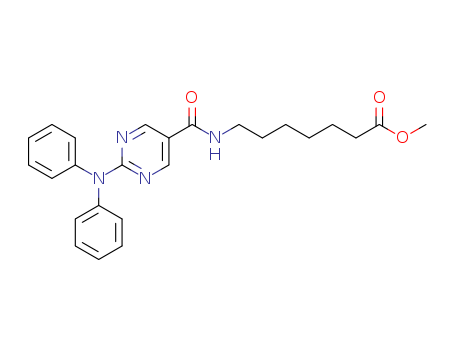 7-({2-[(1-Methyl-buta-1,3-dienyl)-phenyl-amino]-pyrimidine-5-carbonyl}-amino)-heptanoic acid methyl ester(1316216-07-5)