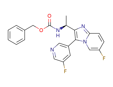 (S)-benzyl 1-(6-fluoro-3-(5-fluoropyridin-3-yl)imidazo[1,2-a]pyridin-2-yl)ethylcarbamate
