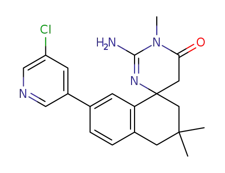 2′-amino-7-(5-chloropyridin-3-yl)-1′,3,3-trimethyl-3,4-dihydro-1′H,2H-spiro[naphthalene-1,4′-pyrimidin]-6′(5′H)-one