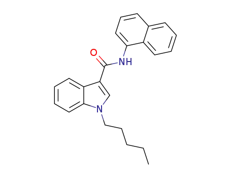 Molecular Structure of 1338925-11-3 (1-pentyl-N-(naphthalen-1-yl)-1H-indole-3-carboxamide)