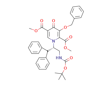 dimethyl (S)-3-(benzyloxy)-1-(3-((tert-butoxycarbonyl)amino)-1,1-diphenylpropan-2-yl)-4-oxo-1,4-dihydropyridine-2,5-dicarboxylate