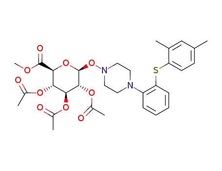 (2S,3S,4S,5R,6S)-3,4,5-triacetoxy-6-{4-[2-(2,4-dimethyl-phenylsulfanyl)-phenyl]-piperazin-1-yloxy}-tetrahydro-pyran-2-carboxylic acid methyl ester