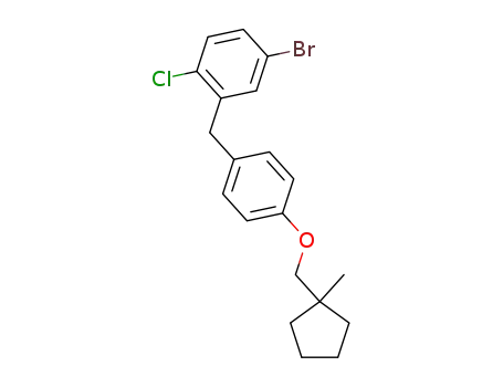 4-bromo-1-chloro-2-(4-((1-methylcyclopentyl)methoxy)benzyl)benzene