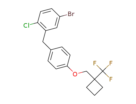 4-bromo-1-chloro-2-(4-((1-(trifluoromethyl)cyclobutyl)methoxy)benzyl)benzene