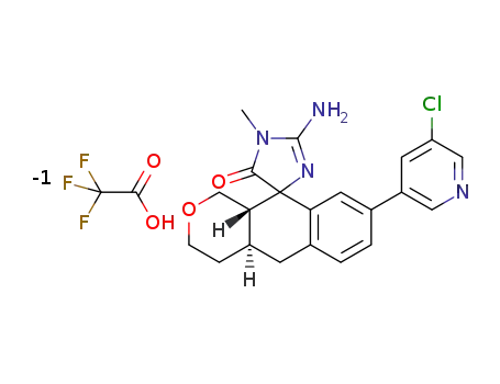 (4aS,10aS)-2'-amino-8-(5-chloropyridin-3-yl)-1'-methyl-1,3,4,4a,5,10a-hexahydrospiro[benzo[g]isochromene-10,4'-imidazol]-5'(1'H)-one 2,2,2-trifluoroacetate