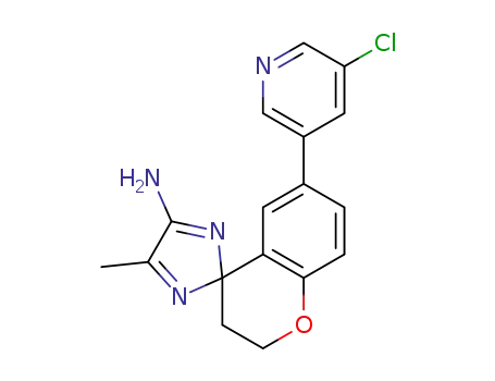 6-(5-chloropyridin-3-yl)-5'-methylspiro[chroman-4,2'-imidazol]-4'-amine