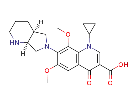 Molecular Structure of 1029364-73-5 (1-Cyclopropyl-1,4-dihydro-6,8-dimethoxy-7-[(4aS,7aS)-octahydro-6H-pyrrolo[3,4-b]pyridin-6-yl]-4-oxo-3-quinolinecarboxylic acid)