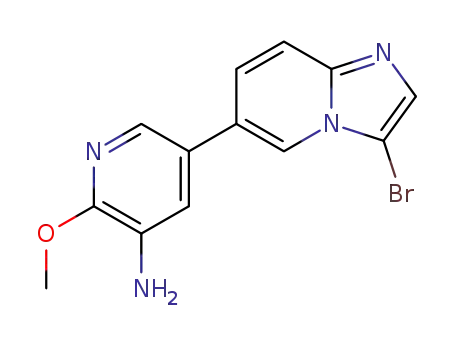 5-(3-bromoimidazo[1,2-a]pyridin-6-yl)-2-methoxypyridin-3-ylamine