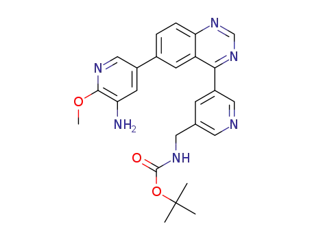 {5-[6-(5-amino-6-methoxy-pyridin-3-yl)quinazolin-4-yl]pyridin-3-ylmethyl}carbamic acid tert-butyl ester