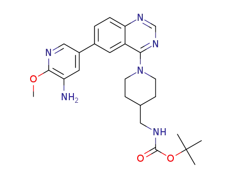 {1-[6-(5-amino-6-methoxypyridin-3-yl)quinazolin-4-yl]piperidin-4-ylmethyl}carbamic acid tert-butyl ester