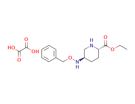 1416134-48-9,Avibactam INT 1,Avibactam INT 1;Avibactam Intermediate;(2S,5R)-Methyl-5-[(benzyloxy)amino]piperidine-2-carboxylate ethanedioate (1:1);Avibactam Impurity 9;(2S,5R)-5-Methyl-5-[(benzyloxy)amino]piperidine-2-carboxylate ethanedioate;(2S,5R)-5-[(Phenylmethoxy)amino]-2-piperidinecarboxylic acid ethyl ester ethanedioate;2-Piperidinecarboxylic acid, 5-[(phenylmethoxy)amino]-, ethyl ester, (2S,5R)-, ethanedioate (1:1)
