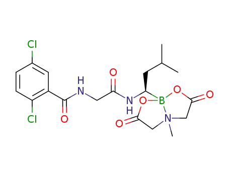 2,5-dichloro-N-{[(R)-3-methyl-1-(6-methyl-4,8-dioxo-[1,3,6,2]dioxazaborolan-2-yl)-butylcarbamoyl]methyl}-benzamide