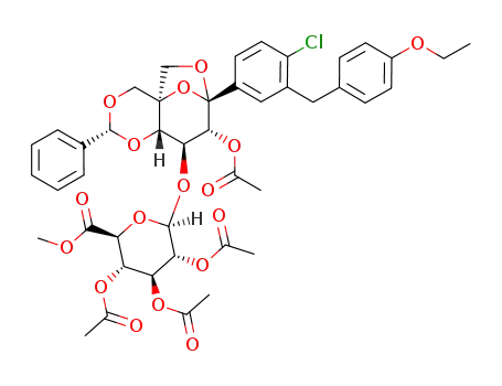 (2R,4aS,7S,8R,9S,9aS)-8-(acetyloxy)-7-[4-chloro-3-(4-ethoxybenzyl)phenyl]-2-phenyltetrahydro-4a,7-epoxy[1,3]dioxino[5,4-c]oxepin-9(4H,5H)-yl methyl 2,3,4-tri-O-acetyl-beta-D-glucopyranosiduronate