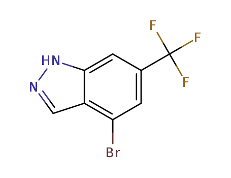 Molecular Structure of 1000342-95-9 (6-(TRIFLUOROMETHYL)-4-BROMO INDAZOLE)
