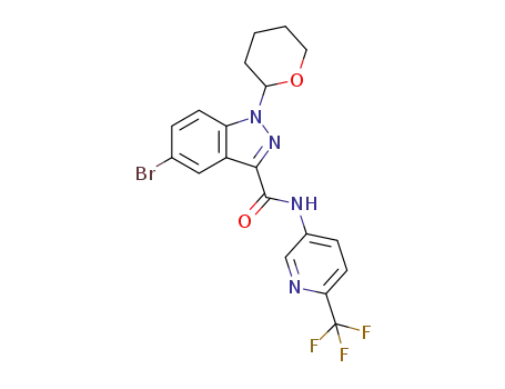 5-bromo-1-(tetrahydro-2H-pyran-2-yl)-N-(6-(trifluoromethyl)pyridin-3-yl)-1H-indazole-3-carboxamide
