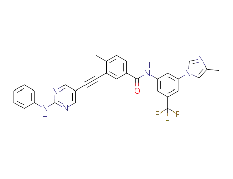 4-methyl-N-(3-(4-methyl-1H-imidazol-1-yl)-5-(trifluoromethyl)phenyl)-3-(2-(2-(phenylamino)pyrimidin-5-yl)ethynyl)benzamide