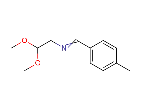 Molecular Structure of 54879-70-8 (Ethanamine, 2,2-dimethoxy-N-[(4-methylphenyl)methylene]-)