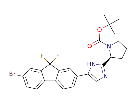tert-butyl (S)-2-(5 -(7-bromo-9 ,9-difluoro-9H-fluoren-2-yl)-1H-imidazol-2-yl)pyrrolidine-1-carboxylate