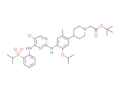 tert-butyl 2-(4-(4-((5-chloro-4-((2-(isopropylsulfonyl)phenyl)amino)pyrimidin-2-yl)amino)-5-isopropoxy-2-methylphenyl)piperidin-1-yl)acetate