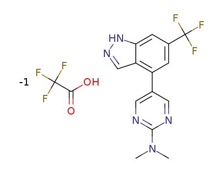 N,N-dimethyl-5-(6-(trifluoromethyl)-1H-indazol-4-yl)pyrimidin-2-aminne trifluoroacetate