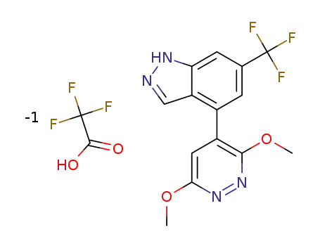 4-(3,6-dimethoxypyridazin-4-yl)-6-(trifluoromethyl)-1H-indazole trifluoroacetate