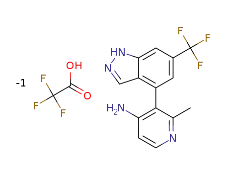 2-methyl-3-(6-(trifluoromethyl)-1H-indazol-4-yl)pyridin-4-amine trifluoroacetate