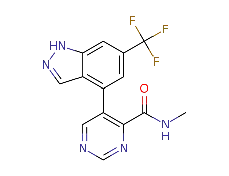 N-methyl-5-(6-(trifluoromethyl)-1H-indazol-4-yl)pyrimidine-4-carboxamide