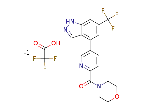 morpholino(5-(6-(trifluoromethyl)-1H-indazol-4-yl)pyridin-2-yl)methanone trifluoroacetate'