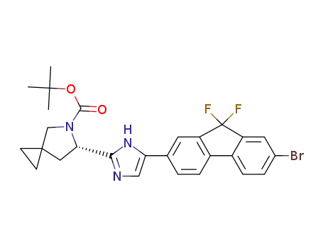 (6S)-6-[5-(7-bromo-9,9-difluoro-9H-fluoren-2-yl)-1H-imidazol-2-yl]-5-azaspiro[2.4]heptane-5-carboxylic acid 1,1-dimethylethyl ester