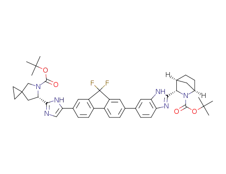(1R,3S,4S)-tert-butyl 3-(6-(7-(2-((S)-5-(tert-butoxycarbonyl)-5-azaspiro[2.4]heptan-6-yl)-1H-imidazol-5-yl)-9,9-difluoro-9H-fluoren-2-yl)-1H-benzo[d]imidazol-2-yl)-2-azabicyclo[2.2.1]heptane-2-carboxylate