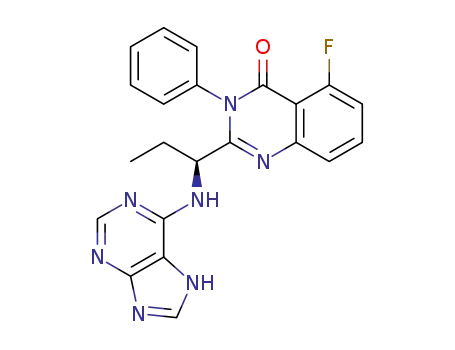 5-fluoro-3-phenyl-2-[(1S)-1-(9H-purin-6-ylamino)propyl]-3,4-dihydroquinazolin-4-one