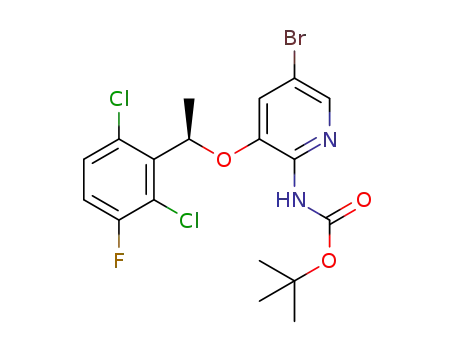(R)-5-bromo-3-(1-(2,6-dichloro-3-fluorophenyl)ethoxy)-2-tert-butyloxycarbonylaminopyridine