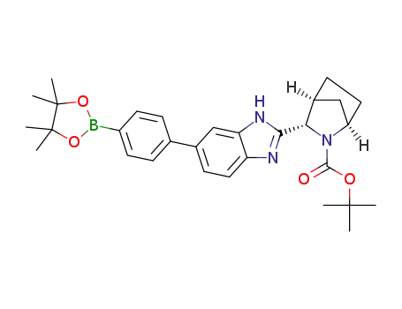 (1R,3S,4S)-tert-butyl 3-(6-(4-(4,4,5,5-tetramethyl-1,3,2-dioxaborolan-2-yl)phenyl)-1H-benzo[d]imidazol-2-yl)-2-azabicyclo[2.2.1]heptane-2-carboxylate