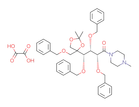 (2R,3S,4S)-2,3,4-tris(benzyloxy)-4-(4-((benzyloxy)methyl)-2,2-dimethyl-1,3-dioxolan-4-yl)-1-(4-methylpiperazin-1-yl)butan-1-one oxalate