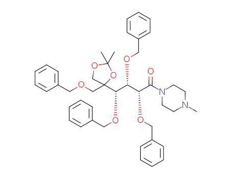 (2R,3S,4S)-2,3,4-tris(benzyloxy)-4-(4-((benzyloxy)methyl)-2,2-dimethyl-1,3-dioxolan-4-yl)-1-(4-methylpiperazin-1-yl)butan-1-one