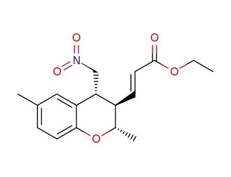 (-)-(E)-ethyl 3-((2S,3R,4R)-2,6-dimethyl-4-(nitromethyl)chroman-3-yl)acrylate